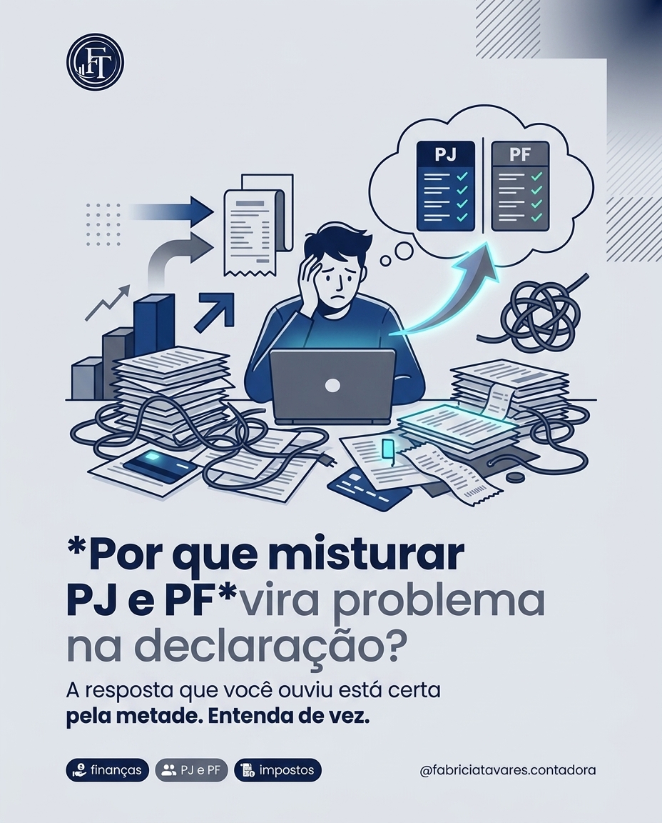Post criado pela Neusa: Por que misturar PJ e PF vira problema na declaração