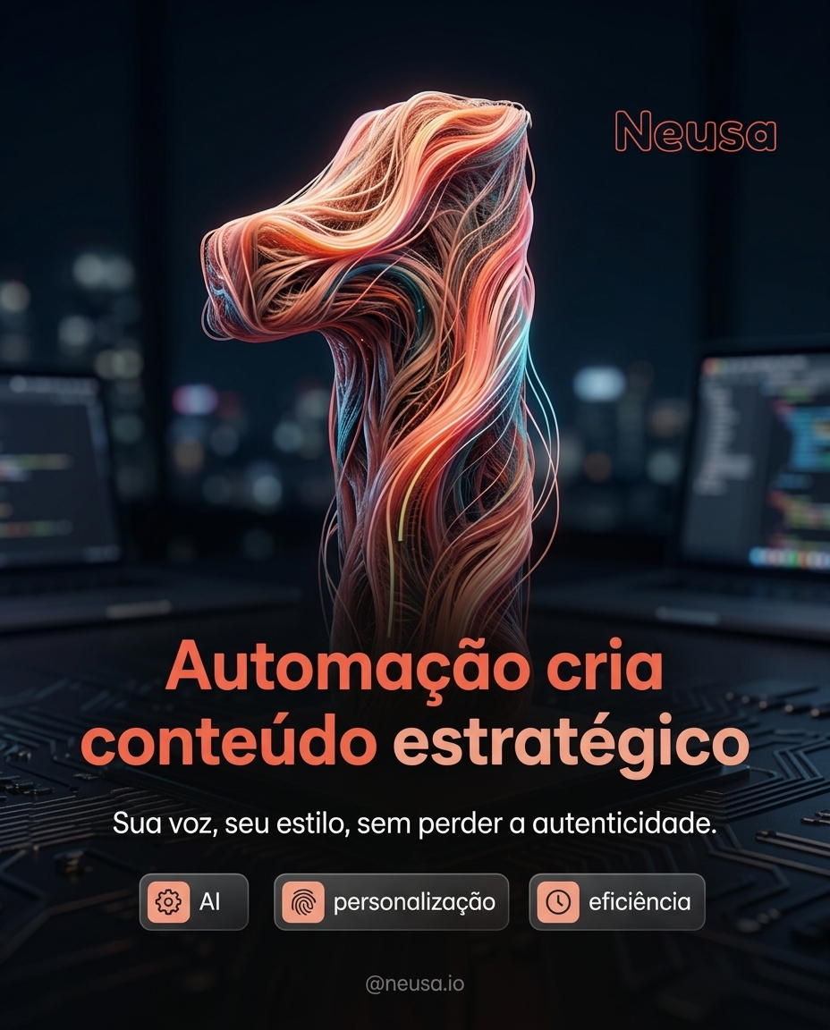 Post criado pela Neusa: Automação cria conteúdo estratégico