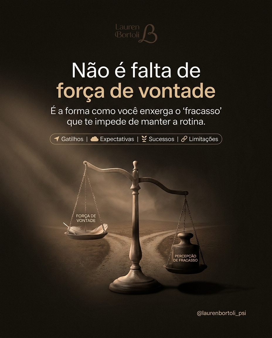 Post criado pela Neusa: Não é falta de força de vontade