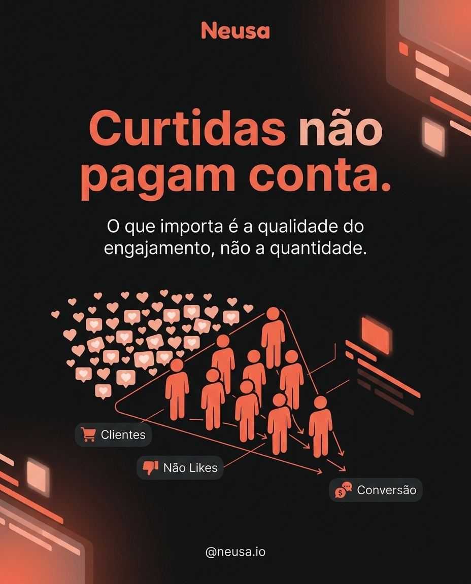 Post criado pela Neusa: Curtidas não pagam conta