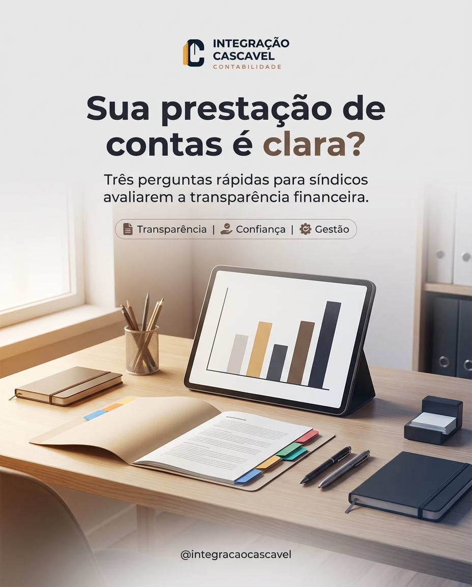 Post criado pela Neusa: Sua prestação de contas é clara?